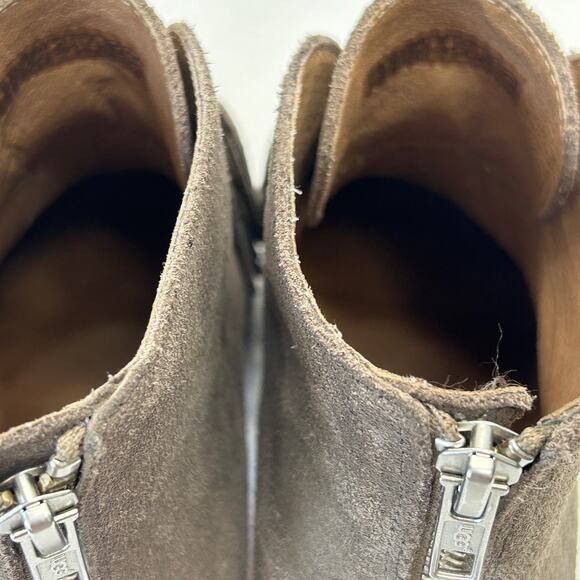 UGG Corin Black Fringe Tassel Suede Ankle Heel Booties  Ugg Australia Tan Suede Corin Ankle‎ Booties Block Heel Size 6.5 #1018642